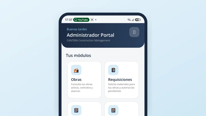 Pantalla de CANTERA App