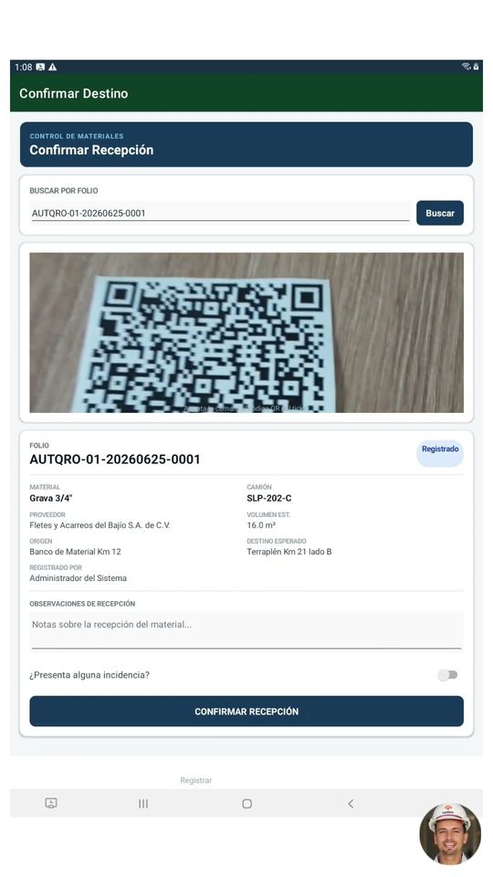 CanteraSystems - Control de Acarreos y Materiales